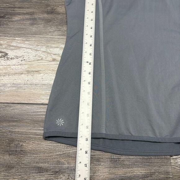 Athleta Plush Tech Fleece Gray Womens M Stretch Gym Running Pullover Hoodie‎ - Picture 8 of 10